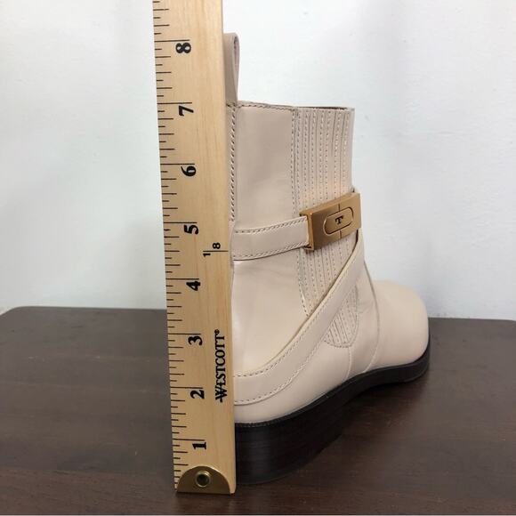 NEW Tory Burch T Hardware Leather Chelsea Boots in Dulce De Leche Size 9.5M - Picture 11 of 11